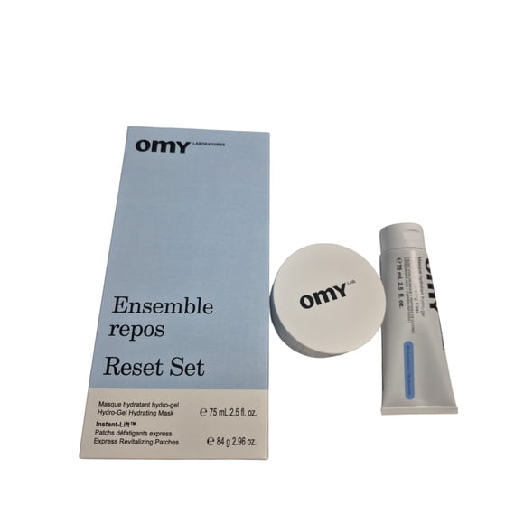 OMY Laboratoires Reset Set – Hydro-Gel Hydrating Face Mask 75ml + Instant Lift Express Revitalizing Eye Patches 84g