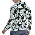 thumbnail image 6 of Xecao Panda And Eucalyptus Pattern Men's Adult Pullover Hoodie,Hooded Sweatshirt-Small, 6 of 7