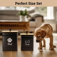 thumbnail image 3 of Dog Container Airtight Set Of 2 - 8x6 & 7x5 Inch Iron Jars For Kitchen Counter With Lids 20 Cup Capacity Pet Doggie Cookie Jar Canister, 3 of 6