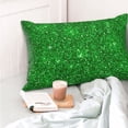 thumbnail image 4 of Fotbe Green Glitter Funda de Almohada Decorativa Estilo Occidental, Lujo en Algodón, Fundas para Almohadas King, Cojín Estampado para Decoración del Hogar-14"x20", 4 of 6