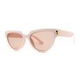thumbnail image 3 of Womens Mod 20s Art Deco Cat Eye Horn Rim Plastic Sunglasses Pink Brown, 3 of 5