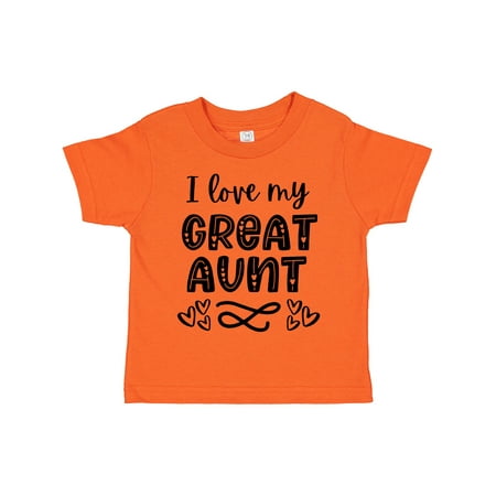 

Inktastic I Love My Great Aunt with Hearts Gift Toddler Boy or Toddler Girl T-Shirt
