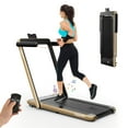 thumbnail image 1 of Gymax Tapis Roulant Motorisé Pliant pour Dessous de Bureau Tapis Roulant Électrique avec Appli Jaune, 1 of 10