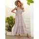 thumbnail image 2 of ZHAOCHENG Vestido largo para mujer, estilo bohemio, con tirantes finos, escote cuadrado, volantes, para playa y sol, 2 of 5