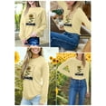 thumbnail image 4 of XCHQRTI Sunflower Shirts for Women Long Sleeve Sunflower Top Ladies Graphic Tees Tshirt, 4 of 8
