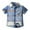 z1 Blue, variant on Boys Cotton Shirts Button-Down Short Sleeve Shirts Casual Summer Plaid Shirts with Pocket