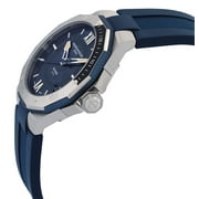 Baume & Mercier Riviera Automatic Blue Dial Rubber Strap Mens Watch 10716