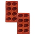 thumbnail image 2 of 8-Cavity Easter Egg Shape Silicone Molds, 2Pcs Food-Grade Baking Supplies for Diy Cake Decoration, Chocolate, Candy, Jello, Pastry, Muffin, Bread, Ice Cube, 2 of 9