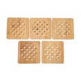 thumbnail image 4 of Salvamanteles De Bambú, Almohadilla Caliente De Bambú Antideslizante, Reutilizable, 5 Unidades, Varios Usos Para Cocina ANGGREK  Otros, 4 of 8