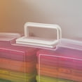 thumbnail image 3 of IRIS 4" x 6" Photo Craft Keeper Storage Boxes with Handle and 12 cases, Rainbow Color, Set of 2, 3 of 4