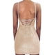 thumbnail image 2 of Minivestido de fiesta para mujer, sexy, con purpurina, tirantes finos, con cordones en la espalda, ceñido al cuerpo Fokelyi WRMH-226-14, 2 of 9