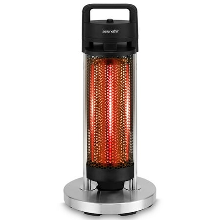 SereneLife Electric Patio Heater - Portable Indoor/Outdoor Heater with 360 Degree Tip-over Safety Switch