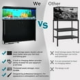 thumbnail image 5 of TC-HOMENY 55-75 Gallon Aquarium/Fish Tank Stand with Cabinet and Charging Station/Power Outlets, Black, 5 of 9