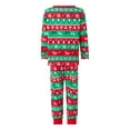 thumbnail image 4 of Gureui Christmas Matching Parent-Child Pajamas Nightclothes, Long Sleeve Christmas Bear Print Crew Neck Tops + Trousers Suit / Romper Sleepwear for Spring Fall, 4 of 9