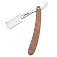 thumbnail image 2 of Straight razor with real wood handle with blade holder, 2 of 7