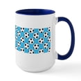 thumbnail image 2 of CafePress - Soccer Ball Pattern (Blue - 15 oz Ceramic Large White Novelty Mug, 2 of 4