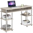 thumbnail image 3 of Pemberly Row Modern Writing Desk in Ice Off-White Wood Finish, 3 of 7