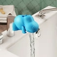 thumbnail image 6 of Children's Bathtub Spout Cover Safety Silicone Faucet Guard Protector for Baby Kid Toddler - Blue Hippo, 6 of 7