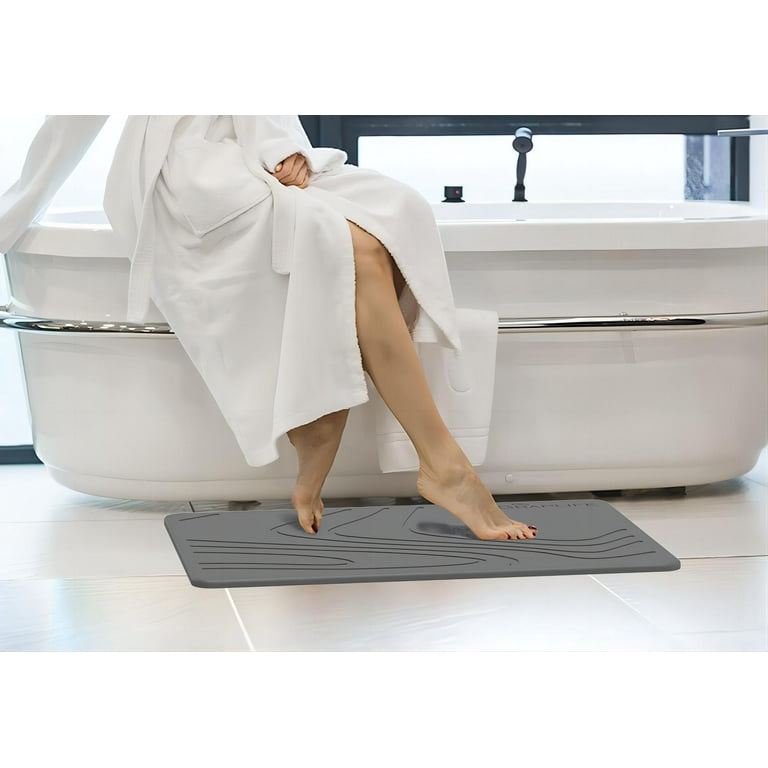 YCTMALL Diatomaceous Earth Bath Mat Rug for Bathroom Quick Dry Bathtub Mat  Non Slip Bathroom Rugs Stone Bath Mat Washable(16.92x27.16in, Beige) -  Yahoo Shopping