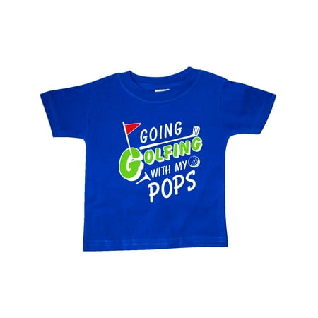 

Inktastic Going Golfing with my Pops- kids golf Gift Baby Boy or Baby Girl T-Shirt