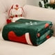 thumbnail image 4 of Manta Navideña con Estampado de Calcetines | Suave y Cálida, Ideal para Sofá, Cama, Oficina, Viajes y Usos Múltiples | 130 X 150 Cm | Color Verde | 1 Unidad | 600 G, 4 of 7