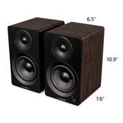 Fluance RT81 Elite High Fidelity Vinyl Turntable with Ai61 Powered 6.5 Stereo Bookshelf Speakers, Diamond Stylus, Belt Drive, Built-in Preamp, 90W Class D Amplifier, Bluetooth (Natural Walnut)
