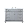 thumbnail image 3 of Elegant Decor Wesley 48" Steel and Solid Wood Single Bathroom Vanity Set in Gray, 3 of 8