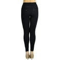 thumbnail image 3 of ToBeInStyle Womens Easy Pull-On Denim Skinny Fit Comfort Stretch Leggings Jeggings, 3 of 5