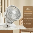 thumbnail image 4 of AHGQT Compact Clip on Fan, 6 Inches 3-Speed Multi-functional Desk Fan, Portable Rechargeable Fan for Outdoors, Car Seat, Gym, Office Dorms, White, 4 of 6