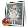 thumbnail image 2 of Cuadros Decorativos 5D DIY diamante pintura ojos grandes muñeca cuadrado completo diamante mosaico pared Likrtyny embutido en tela, 2 of 9
