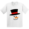 thumbnail image 3 of Inktastic Snowman with Top Hat and Carrot Nose Youth T-Shirt, 3 of 5