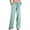 Mint Green, variant on Xunlbb Pants for Women Lightweight Loose Straight Leg Pants Waisted Lifting Tummy Control Casual Womens Trousers Comfy Summer Vacation Beach Party Outfit S-XXL