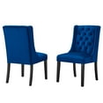 thumbnail image 1 of Side Dining Chair, Set of 2, Blue Navy, Velvet, Modern Contemporary, Kitchen Room Cafe Bistro Restaurant Hospitality, 1 of 9