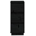 thumbnail image 3 of vidaXL Buffet Noir 32x34x75 cm Pin Massif, 3 of 5