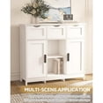 thumbnail image 6 of Storage Cabinets，Wooden Floor Cabinet，with Drawers and Shelves Storage Cabinets，Accent Cabinet for Living Room， Bedroom，Bathroom Furniture Home Decor（White）, 6 of 9