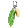 thumbnail image 1 of Guardurnaity Cadena anillo moda Chilli puerta de casa llavero titular portátil mochila bolso billetera colgante joyería mujer hombre Accesorios de disfraces Verde, 1 of 5