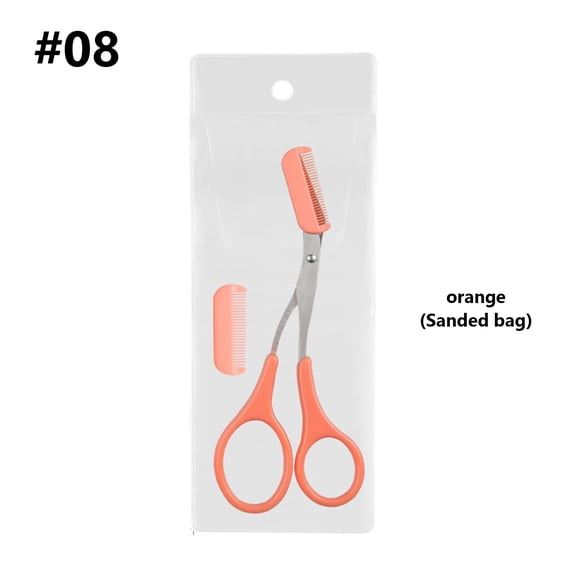 Xihbxyly Tijeras para Cejas, Recortador de Precisión de Acero Inoxidable, Mango Ergonómico Antideslizante, Diseño de Peine Protector, Perfectas para Dar Forma a Los Esfuerzos de Cuidado Personal, Reg