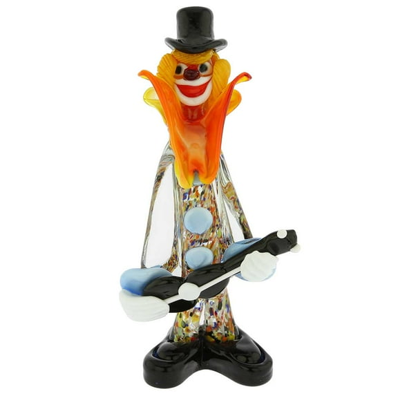 GlassOfVenice Murano Glass Clown With Guitar