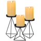 thumbnail image 1 of Juego de 3 portavelas de metal geométrico para velas de pilar, candelabro de hierro para decoración de centro de mesa del hogar. (Vela no incluida) Fokelyi ZJWJ487, 1 of 5