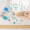 thumbnail image 3 of 1 Box 10 Pairs Chandelier Earring Kit Bohemian Charms Bulk Fashion Vintage Faceted Glass Bead Boho Bead Earrings for Women Dangle Trendy Jewelry Making Kits Festival Wedding Birthday Gift, 3 of 7