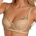 thumbnail image 2 of Underwire Bras for Women Summer Lightweight Elegant Floral Lace Adjustable Strap Padded Push Up Bra, 2 of 6