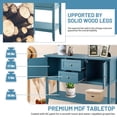 thumbnail image 5 of Canddidliike Wooden Sideboard Buffet Console Table with Drawers and Storage-Blue, Narrow Console Table for Foyer & Entry Spaces, 5 of 7