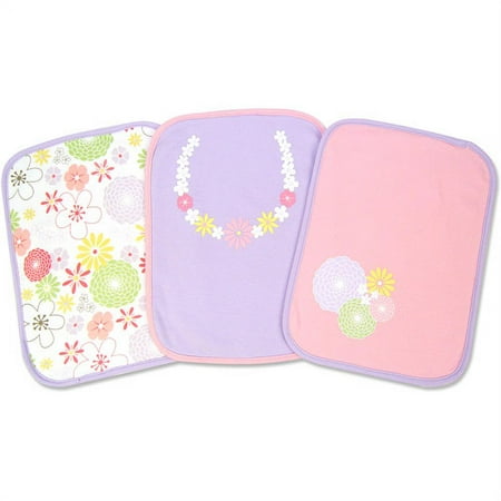 George Baby - Cotton Burp Cloths 3-Pack, Floral
