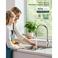 thumbnail image 3 of Metal Kitchen Faucet  Replacement, 2-Mode Pull Down Kitchen Faucet Spray  with 15 Adapters, High Pressure Sink Sprayer Nozzle Stainless Steel, Brushed Nickel, 3 of 9