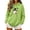 W145-NSLGXD Green Sweatshirt Women, variant on NSLGXD Halloween Sweatshirts for Women Plus Size Ghost Print Pullover Hoodies Stretch Holiday Long Sleeve Shirt Tops Halloween Costumes S-2XL