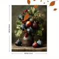 thumbnail image 3 of Rustic Fig Fruit Still Life Canvas Print, Dark Botanical Farmhouse Kitchen Dining Room Home Wall Decor Art, 3 of 8