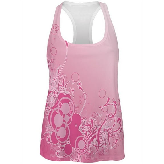Pink Ombre Day Dream All Over Womens Work Out Tank Top Multi 2XL