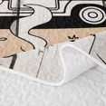 thumbnail image 5 of Castle Fairy Camping Line Art Quilt Full,Happy Camping Full Bedspread Sets for Bedroom,Black White, 5 of 7