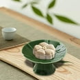 thumbnail image 6 of FashionCha Ceramic Dessert Stand Footed Fruit Plate for Cupcakes Donuts Kitchen Counter Deep Green, 6 of 9