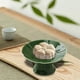 thumbnail image 1 of Soporte de postre de cerámica, frutero con base, elegante plato para aperitivos, mini soporte para tartas, mesa de postres, decoraciones para fiestas Verde profundo, 1 of 8